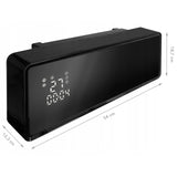 Grzejnik Elektryczny Kurtyna Powietrzna Szklana WiFi + Pilot Czarna 2000W