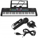 Keyboard Organy dla Dzieci Syntezator Zasilacz na Prezent Mikrofon USB