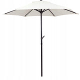 Składany Duży Parasol Ogrodowy 300Cm Na Taras Balkon Korbką Biały Porządny