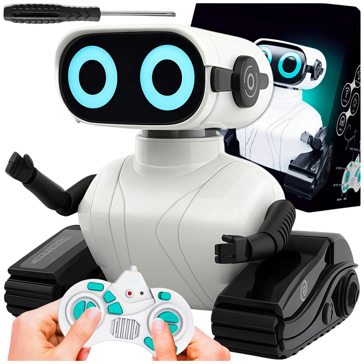 Robot Zdalnie Sterowany Interaktywny Jeżdżący z Dźwiękiem i LED Prezent 6+