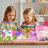 Jednorożec Kreatywny Magiczne Terrarium Zestaw dla Dzieci Lampka Nocna DIY
