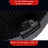 Kask Motocyklowy Szczękowy Czarny Podwójnie Przeciwsłoneczny Rozmiar M