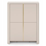 Komoda Czterodrzwiowa Zaokrąglona Forma Cashmere Gold Funkcjonalna 103x39cm