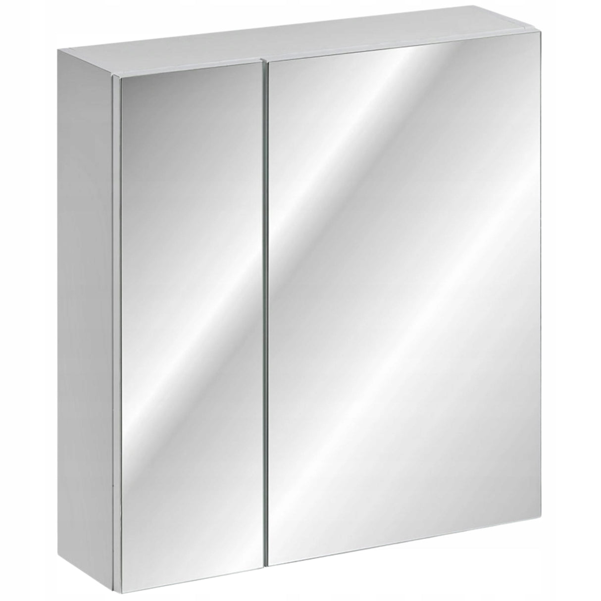 Szafka z Lustrem Płyta Laminowana Biała Łazienkowa 60 x 65 x 16,8 cm