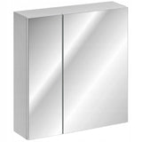 Szafka z Lustrem Płyta Laminowana Biała Łazienkowa 60 x 65 x 16,8 cm