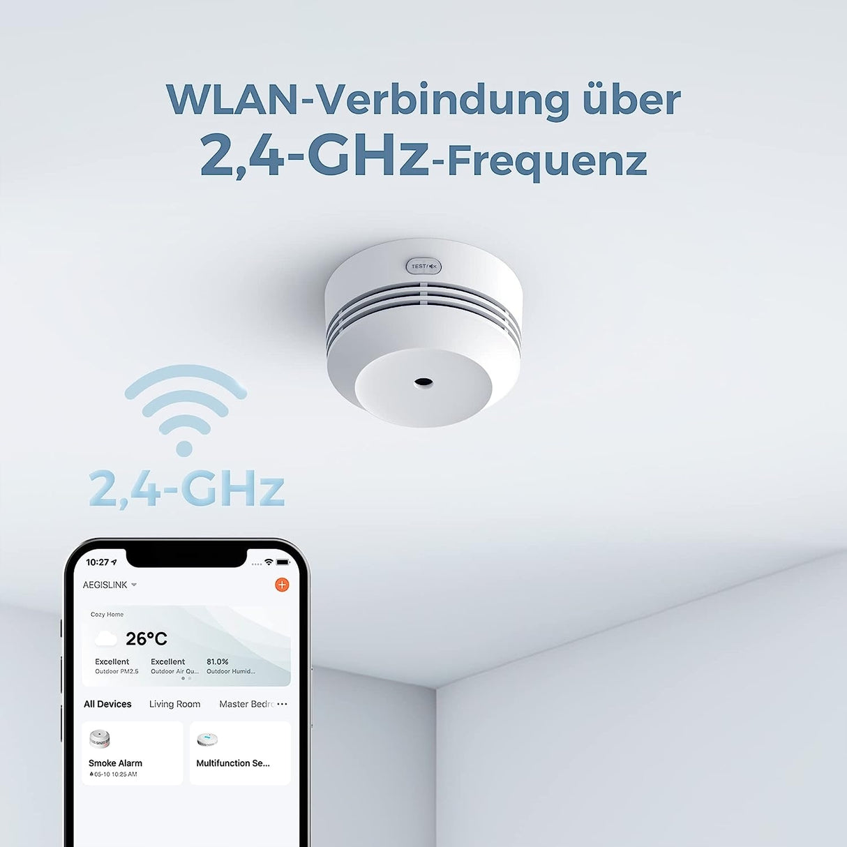 ZESTAW 3x Czujnik Dymu APLIKACJA TUYA WIFI GRATIS