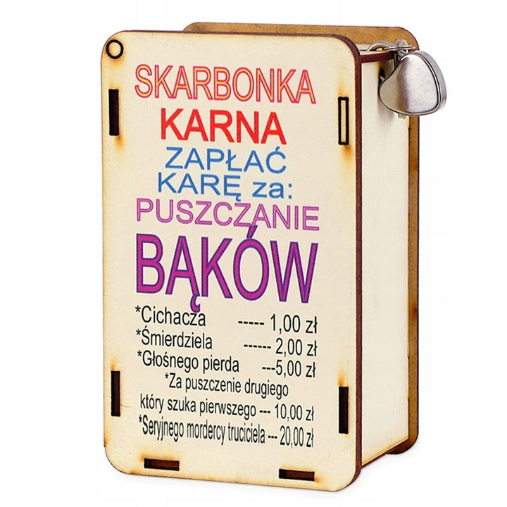 Prezent Walentynki Urodziny SKARBONKA KARNA Niej Niego Na Ślub Kobiety Żony
