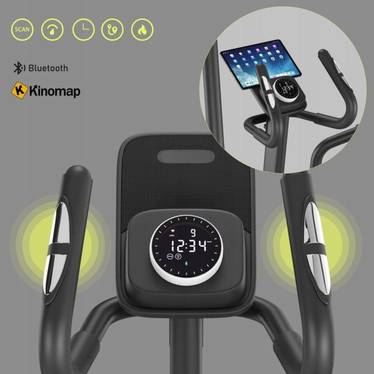 Orbi-Trek Trenażer Treningowy Eliptyczny Bluetooth do 120 KG do Ćwiczeń