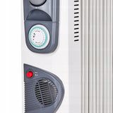 Grzejnik Olejowy 11 Żeberkowy 4000W Turbo Termostat Timer Nadmuch Kaloryfer