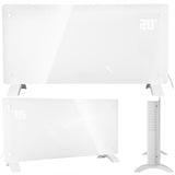 Grzejnik Elektryczny Konwektorowy Szklany WiFi 2000W Termostat IP24