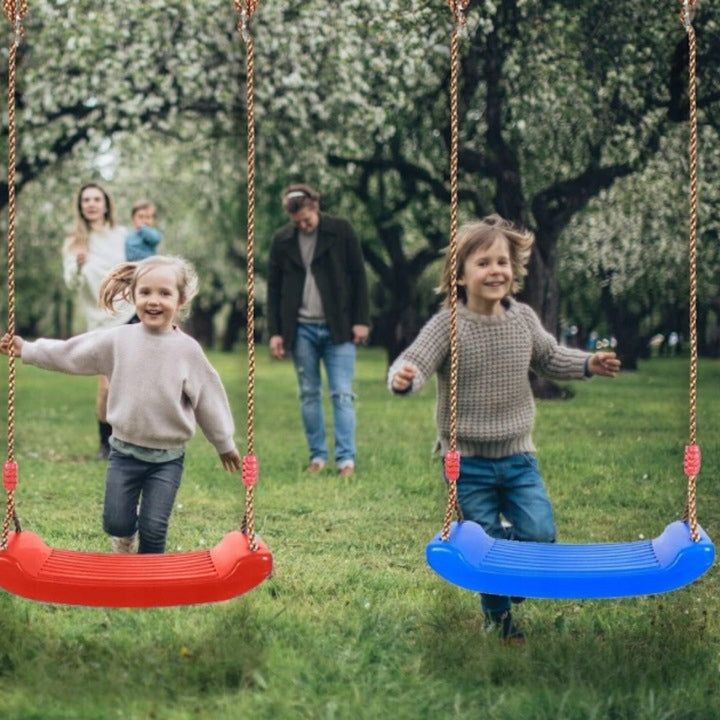 HUŚTAWKA OGRODOWA DLA DZIECI SIEDZISKO MOCNE PLASTIKOWE DESKA LINY