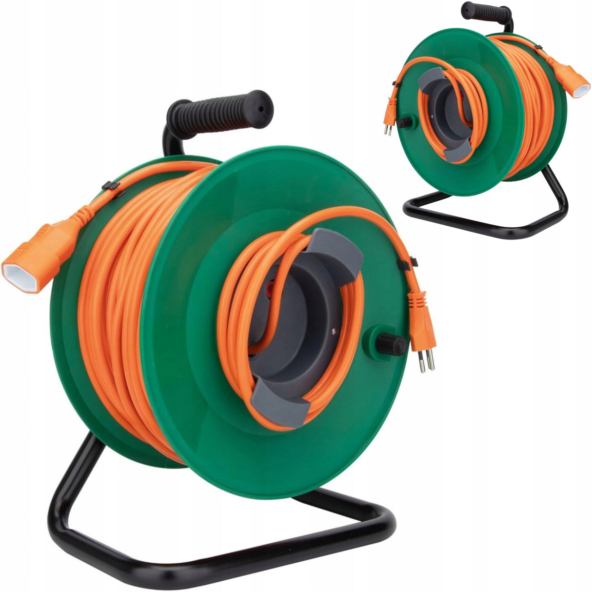 Kołowrotek Przedłużacz 50m Pomarańczowy Bęben Ogrodowy 230V 3G1 5 mm