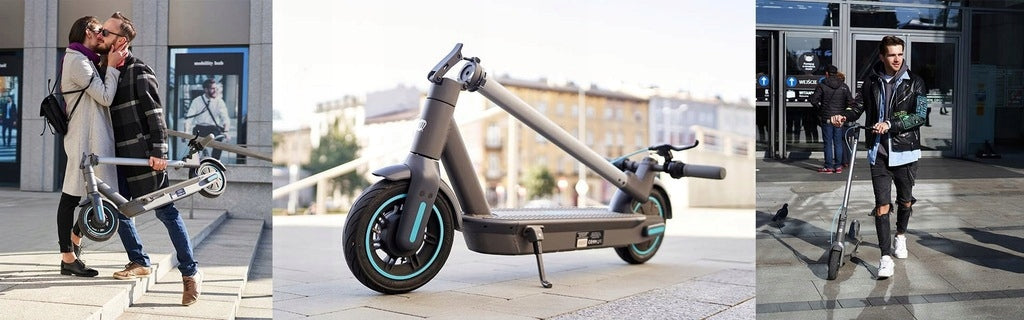 Hulajnoga Elektryczna Wspornik Miejska Składana Dwukołowa 350W Czarna POVES
