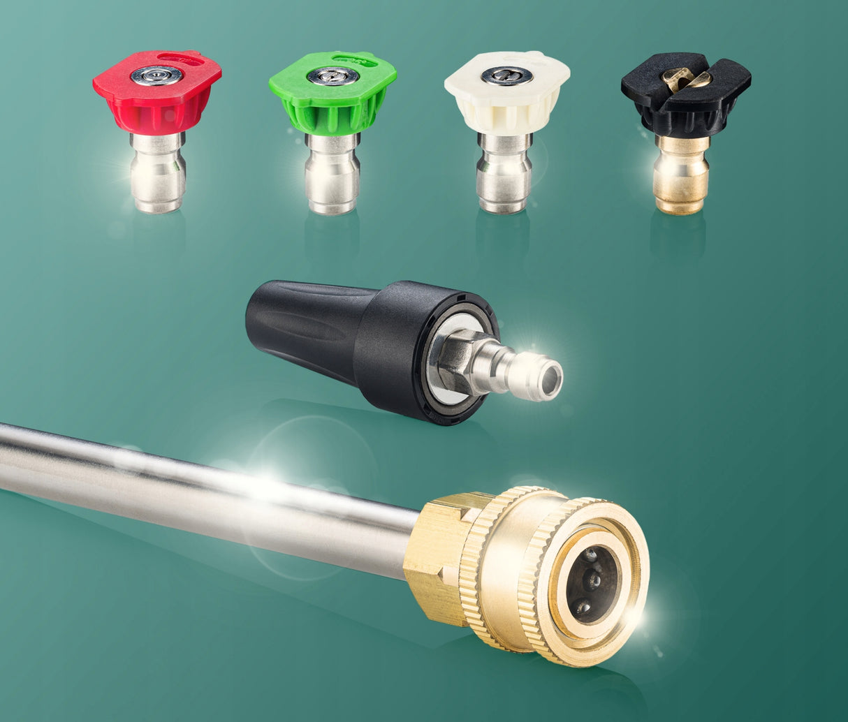 Myjka Ciśnieniowa Indukcja Pompa Mosiężna Turbo Zestaw 3200W 350 Bar