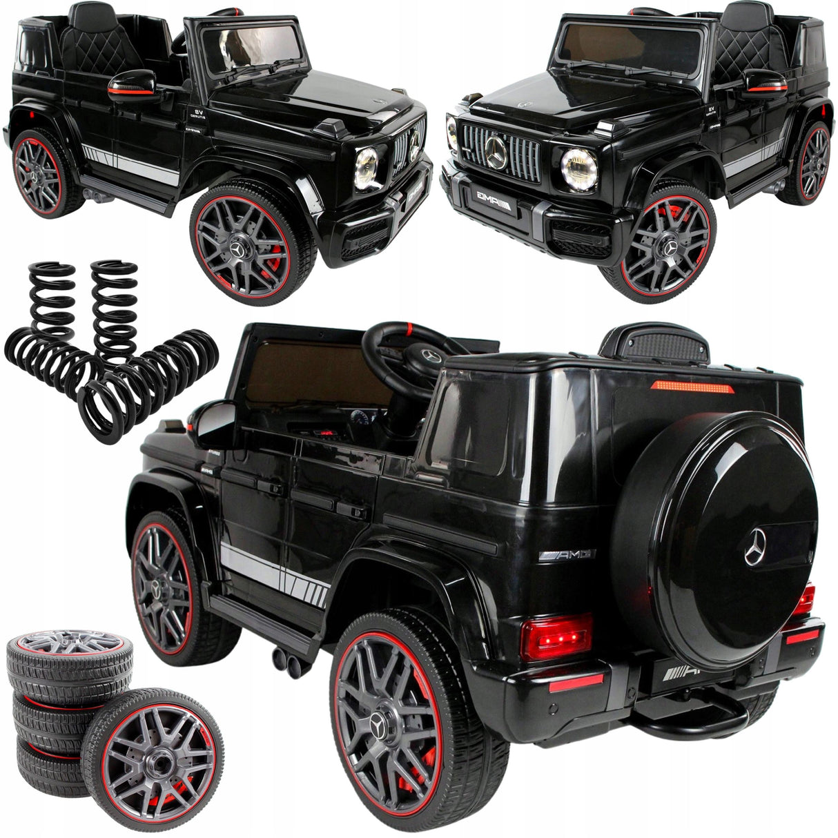 Mercedes G63 Autko na Akumulator Pilot Czarny 90W 12V 7Ah Skórzany Fotel