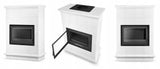 Piec Kominek Kaflowy Ceramiczny Piecyk Koza Biały 13kW Obudowa Kominkowa