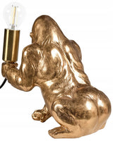 Lampa Goryl Harambe Złota Stołowa Unikatowa Mosiądz 21 cm Funkcjonalna