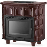 Piecyk Kominek Kaflowy Piec Koza Żeliwny BROWN 13kW Stalowy Ceramiczny