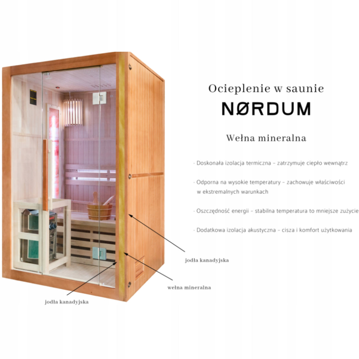 Sauna Hybrydowa Domowa Naturalna Cztero 4-Osobowa Fińska i Infrared 8000W