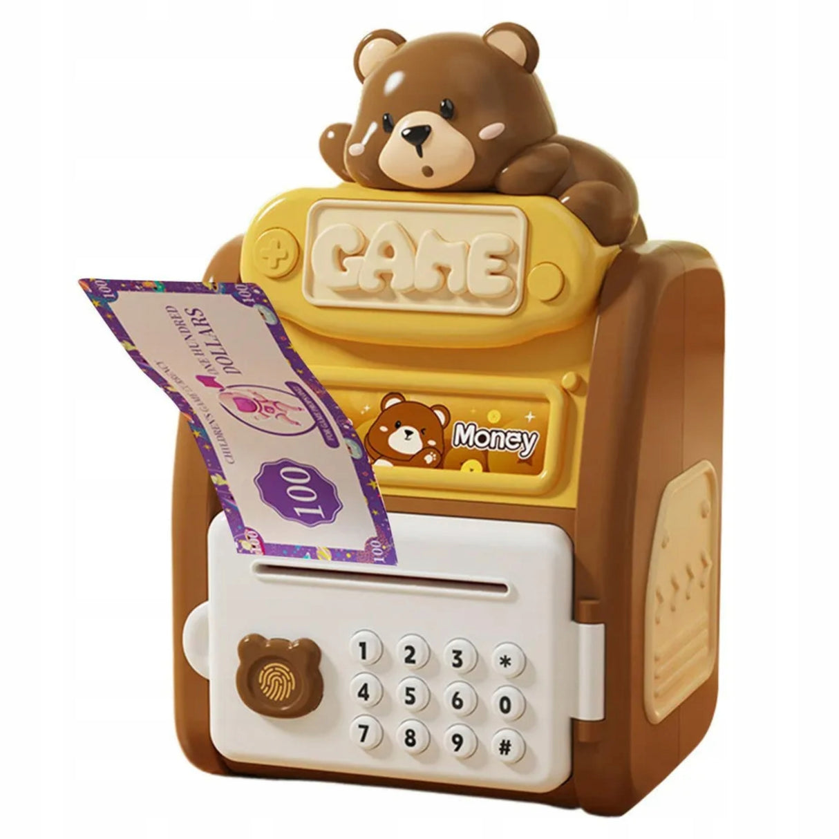 Skarbonka Sejf Elektroniczny Dla Dzieci PIN Czytnik Palca Banknoty