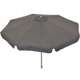 Parasol Ogrodowy 300 cm Szary na Korbkę Poliester (PES) Drążek Aluminiowy