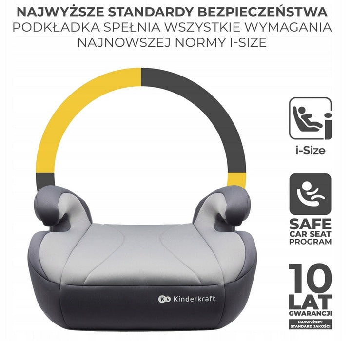 Fotelik Samochodowy Podstawka Samochodowa dla Dziecka Boost Szary 36kg kk
