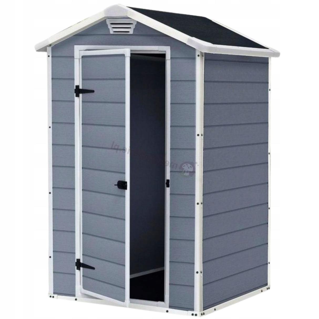Mały Domek Narzędziowy Solidny Na Ogródek Działkę 4x3 94x128 cm Szaro-Biały