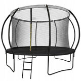 Trampolina Ogrodowa z Drabinką i Siatką Wewnętrzną Domowa Ogroowa 366 cm