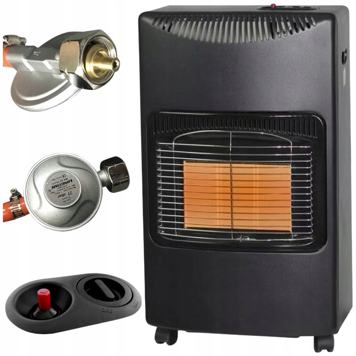 Piecyk Gazowy Piec Reduktor Gaz Grzejnik na Butle Wąż LPG 4,2kW Zestaw