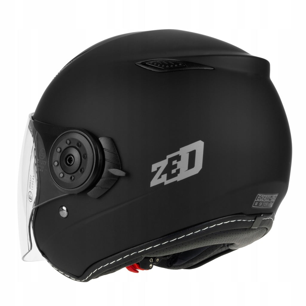 Kask Motocyklowy Otwarty ZED C5 Blenda + Kominiarka Czarny S