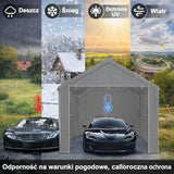 Namiot Garażowy Wodoszczelny Polietylenowy Dach Odporny na Rozerwanie 3x6 m