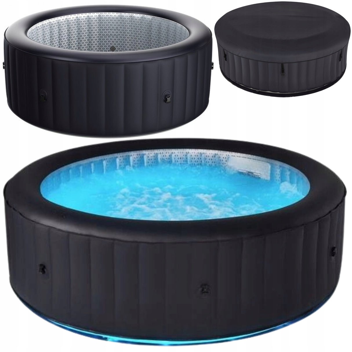 Basen Dmuchany z Hydromasażem Podświetlany Relaks Pilot Spa 930L 6 Osobowe