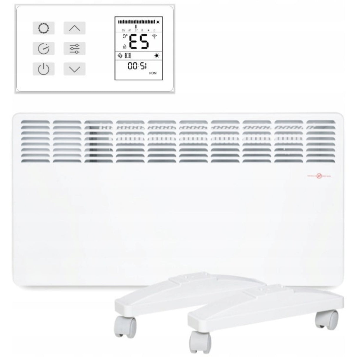 Grzejnik Konwektorowy Elektryczny z Termostatem Dotykowy WiFi Biały 2500W