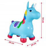 Jednorożec Konik Duży Pompowany Skoczek Gumowy Miękki do 140 KG Pompka
