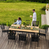 Duży Stół Ogrodowy Rozkładany Aluminiowy Prostokątny 8 Osób 160/210x90 cm