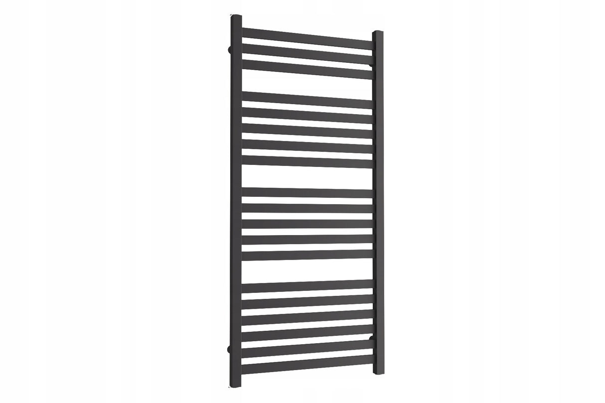 Grzejnik Łazienkowy Dekoracyjny Drabinkowy Wodny 53x135 cm 618 W Czarny Mat