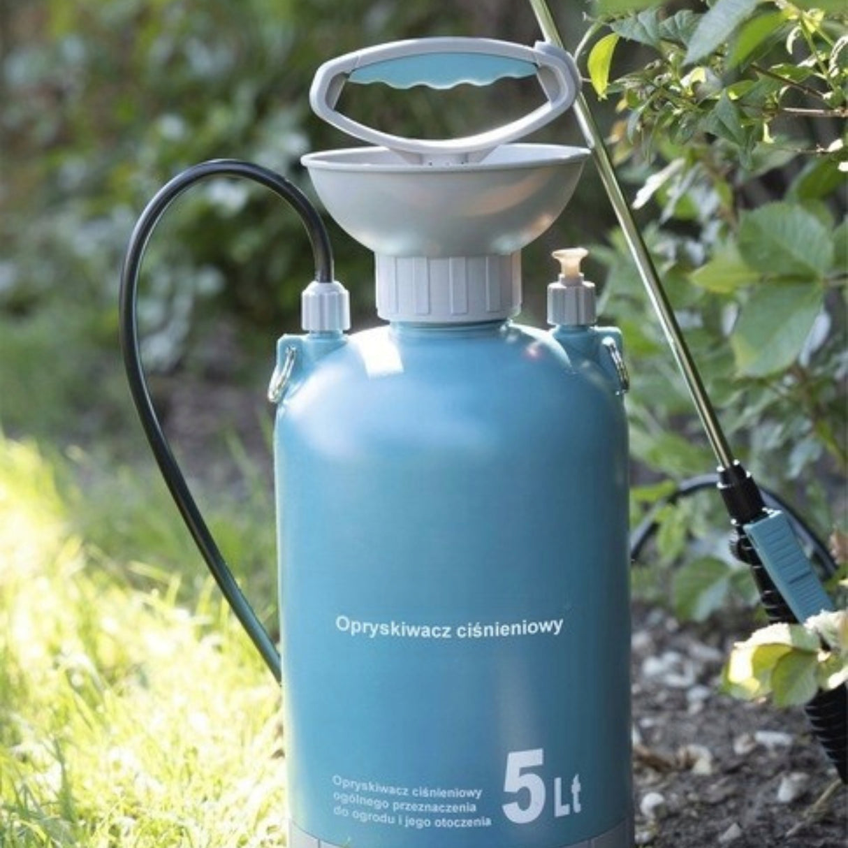 Opryskiwacz Ciśnieniowy Ogrodowy Ręczny Stalowa Lanca Regulacja XL 5L 100cm