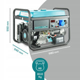 Agregat Prądotwórczy DUAL FUEL 6500W Gaz Benzyna Jednofazowy 230V