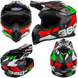 Kask Cross Enduro L/XL Homologacja EU lekki Deflektor Wentylacja Quad Mtb