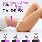 Hula Hoop Z Obciążeniem Fitness Składane 24 Elementy Fioletowe Regulowane
