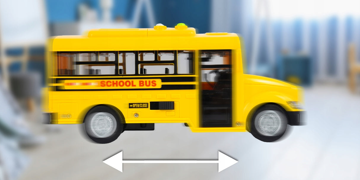 Autobus Szkolny Interaktywny Otwierane Drzwi dla Dzieci Dźwięk Światło