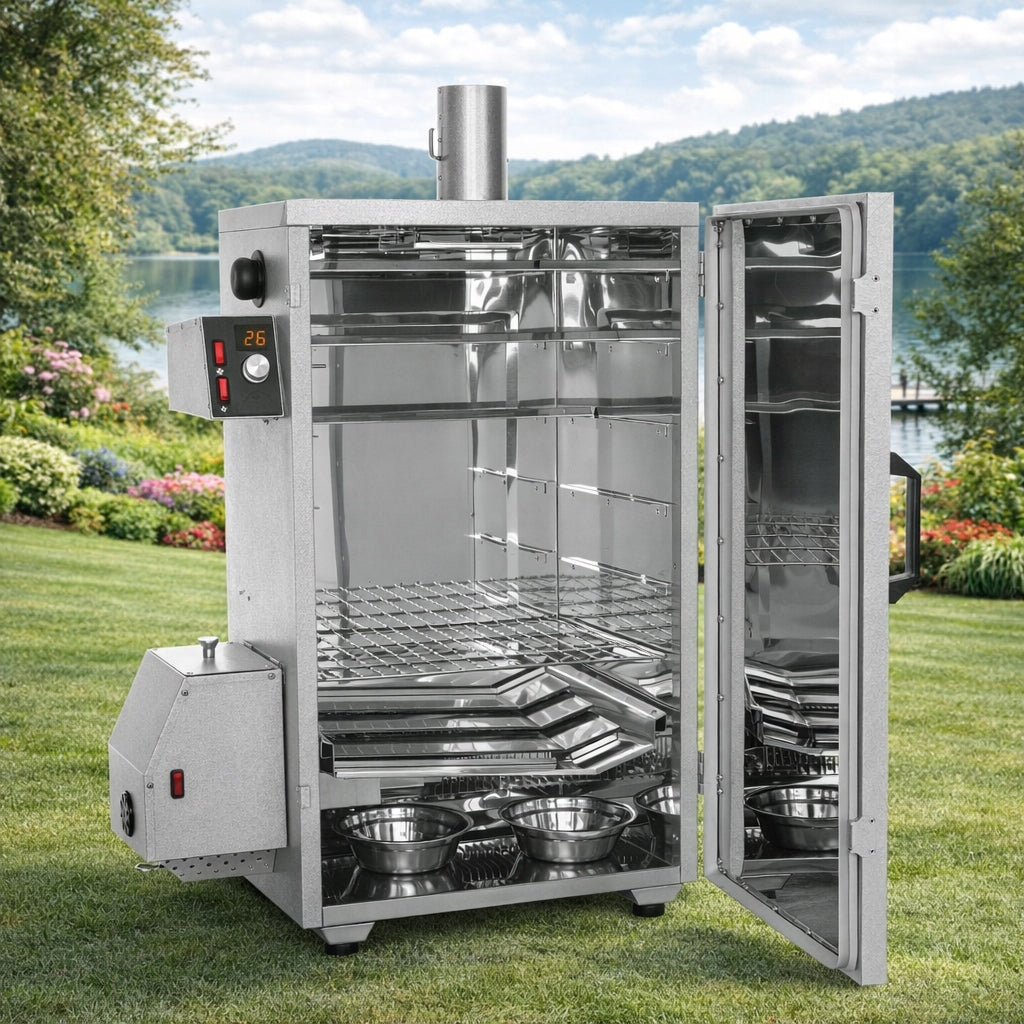 Wędzarnia Elektryczna Stalowa Ogrodowa Automatyczna 70L Generator Dymu