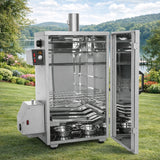 Wędzarnia Elektryczna Stalowa Ogrodowa Automatyczna 70L Generator Dymu