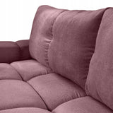 Sofa z Funkcją Spania i Pojemnikiem Burgundowa Tkanina Perfect Harmony 59