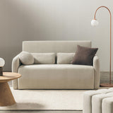 Sofa Rozkładana z Funkcją Spania i Pojemnikiem Jasnobeżowa 160x105/192 cm