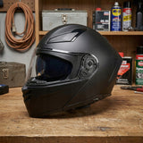 Kask Szczękowy Motocyklowy pod Interkom Blenda Czarny Mat 60cm Rozmiar XL