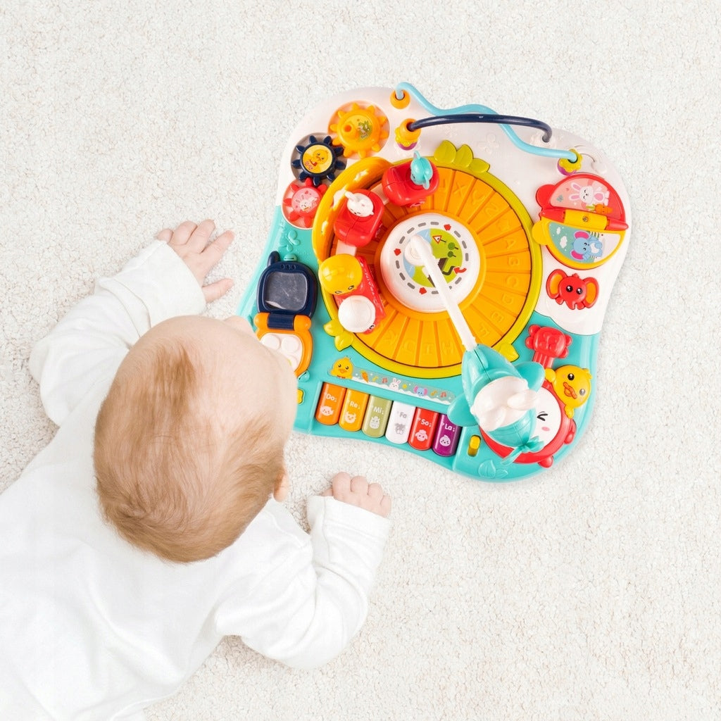 Stolik Edukacyjny Interaktywny Panel Muzyczny Pianinko 2w1 dla Dzieci