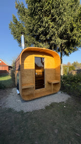 Sauna Ogrodowa z Piecem na Drewno Quadro 240 cm Szwedzkie Drewno Zestaw