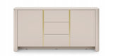Komoda Dwudrzwiowa z Szufladami Zaokrąglona 168 cm Cashmere Gold 168x39 cm