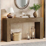 Drewniany Stolik Konsolowy 29,8x147,7x81,5cm Brązowy HOGA-YC0002 Płyta MDF